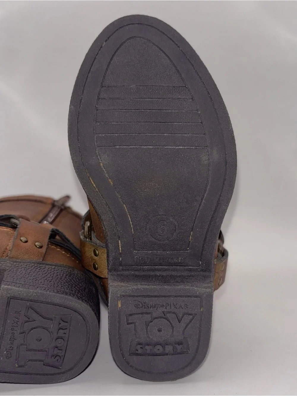 Disney Pixar Toy Story Woody & Forky Cowboy Boots Kids Size 6 Western Brown